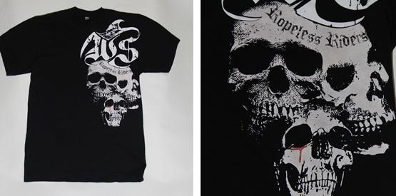 unique skull shirt designed at spectrum apparel printing